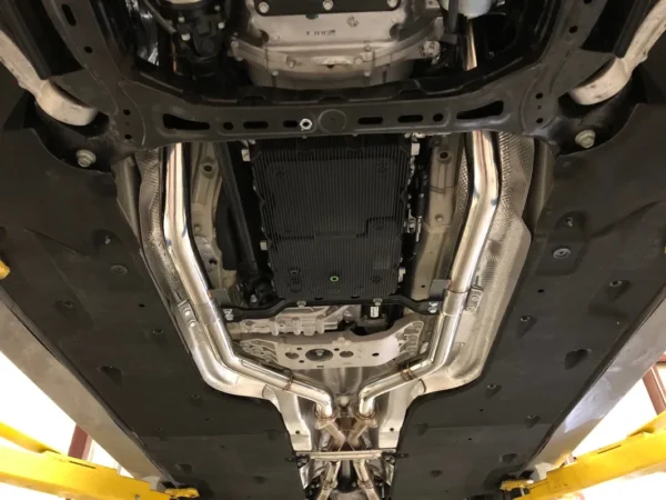 A car under the hood of an automobile.
