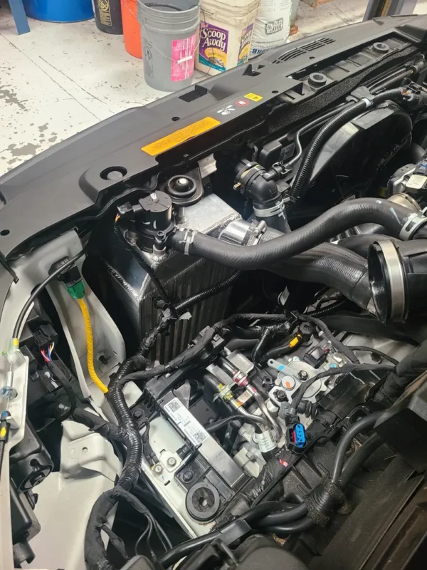 A car engine with many different parts on it